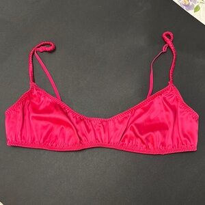 SKIMS Women's Pink Satin Bralette